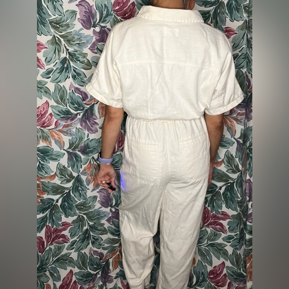 Biege Universal Thread Short Sleeve Button Down P… - image 5